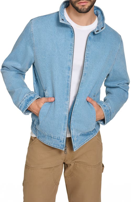 Levi's Men's Stand-collar Jacket In Light Wash Denim