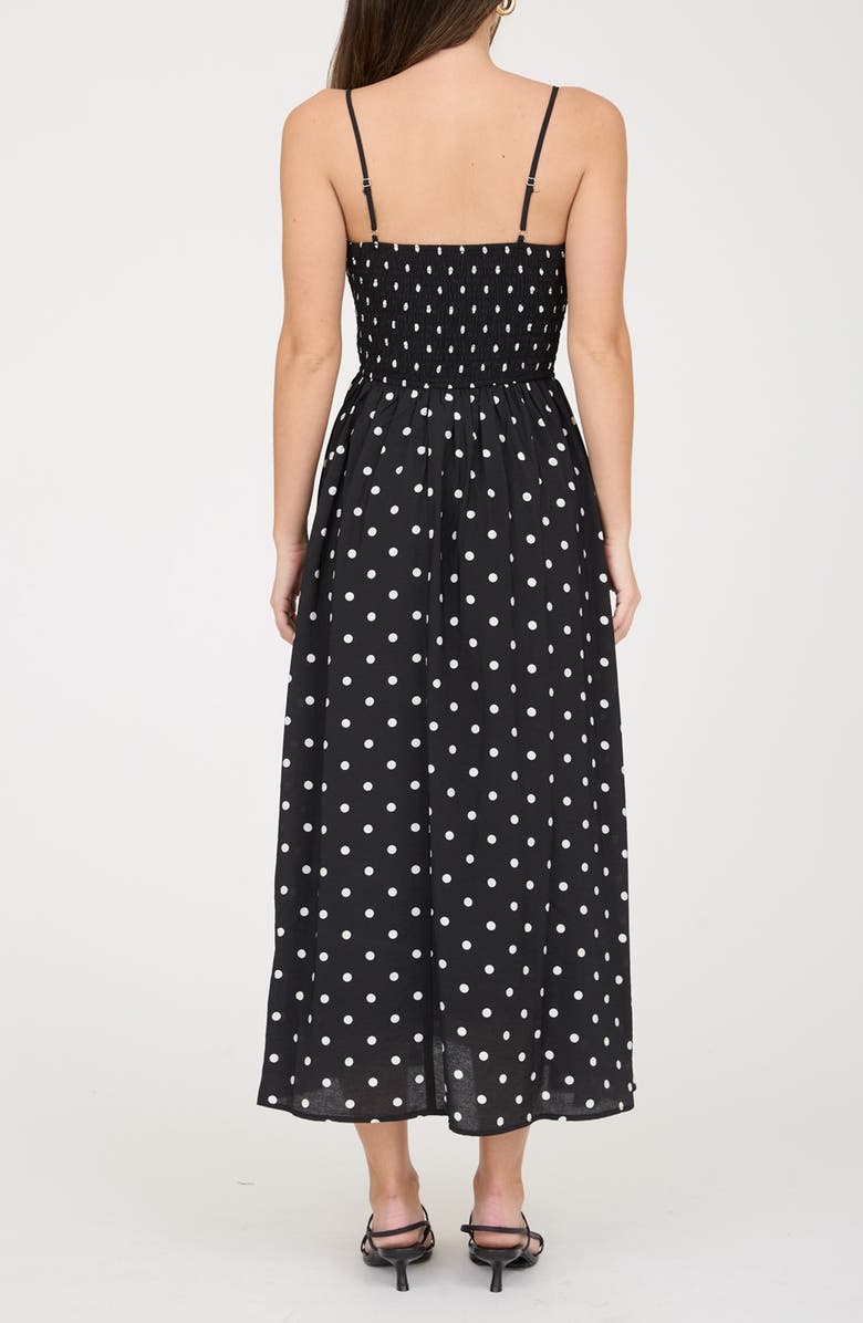 Blu Pepper Polka Dot Midi Dress, Alternate, color, 