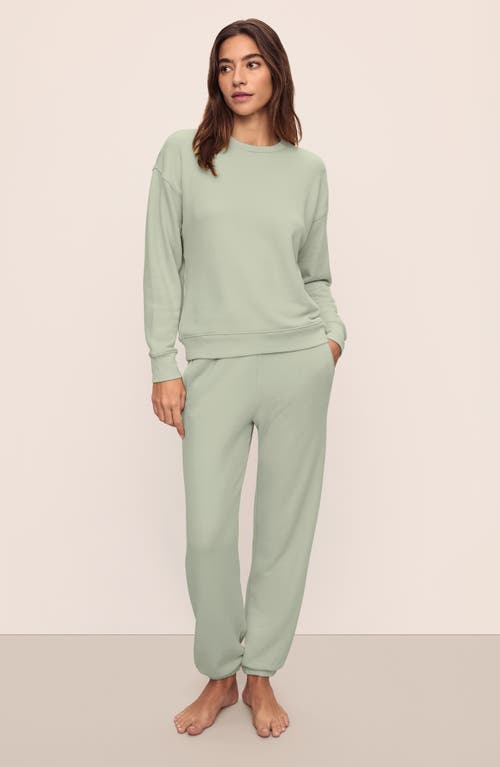 Eberjey French Terry Sweatshirt Matcha In Matcha