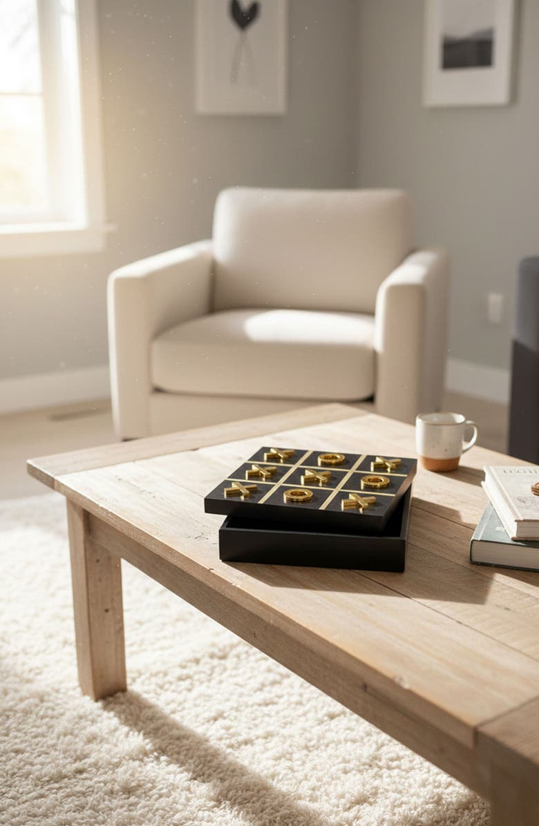 A & B Home Marble Tic-Tac-Toe Game, Alternate, color, 