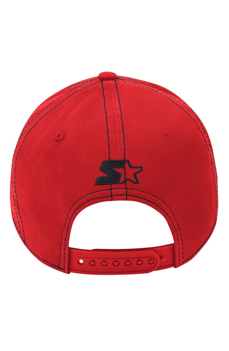 STARTER Men's Starter Red New Jersey Devils Sphere II Curved Starfit Adjustable Hat, Alternate, color, Red