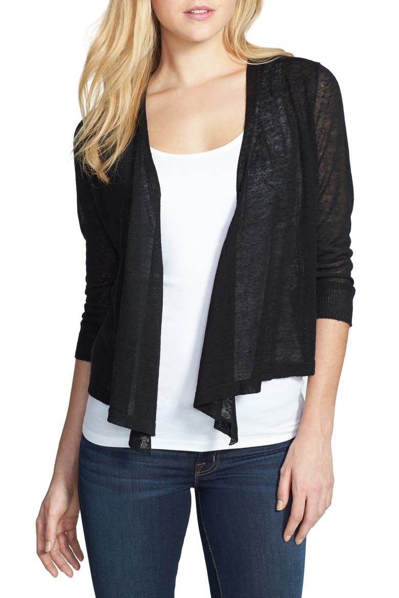 Convertible Cardigan, Main, color, BLACK ONYX