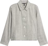 Eileen Fisher Linen Blend A-Line Jacket