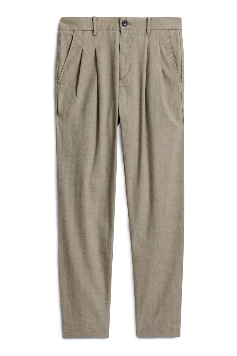 Kian Pleated Carrot Fit Pants, Alternate, color, SMOKED PEARL GREY