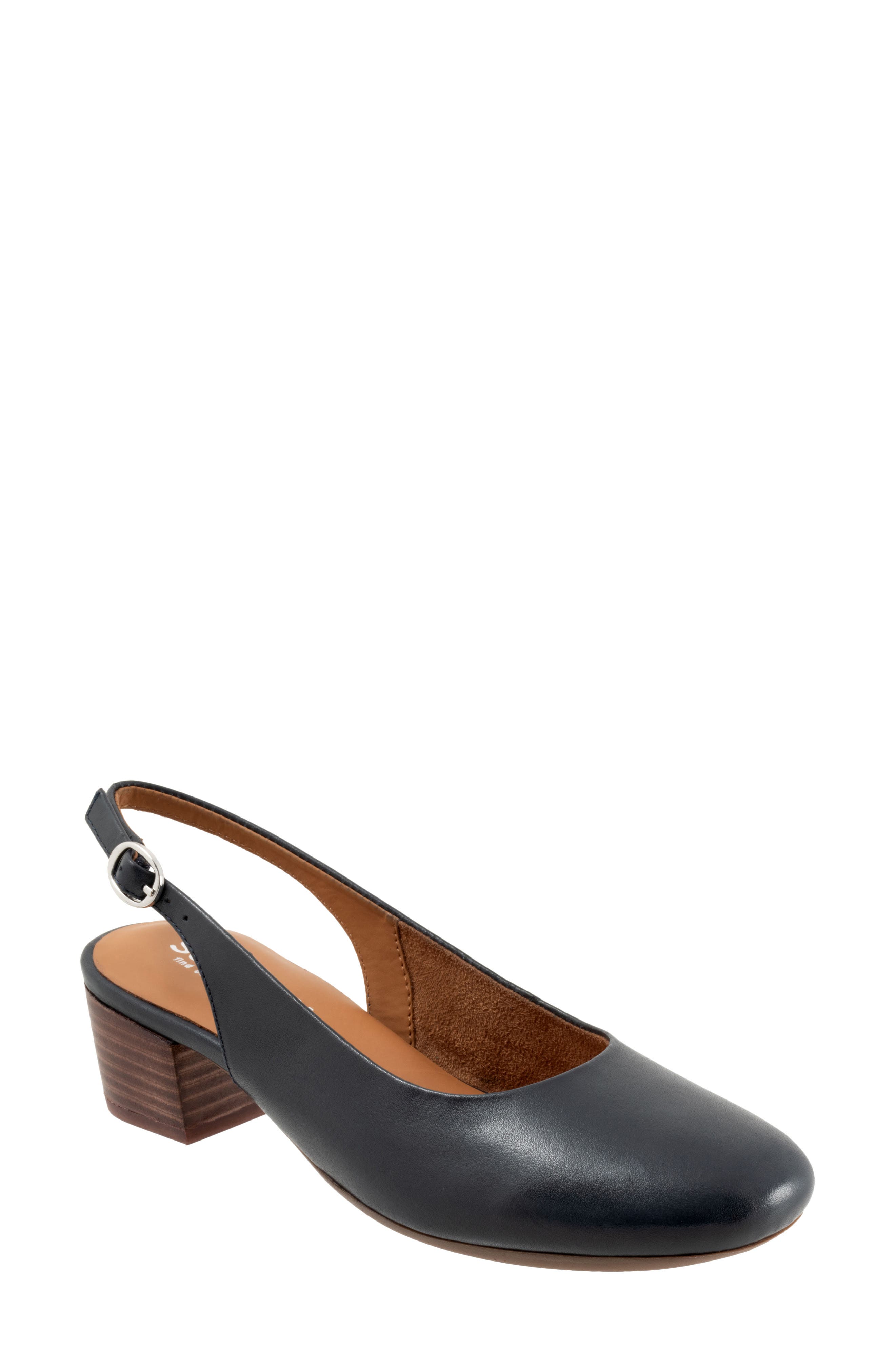 SoftWalk<sup
®</sup
 Largo Slingback Pump (Women) - Wide Width Available, Main, color, Navy