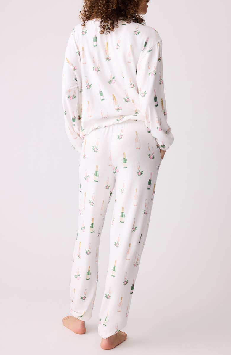 PJ Salvage Breakfast Brushed Jersey Pajamas, Alternate, color, 