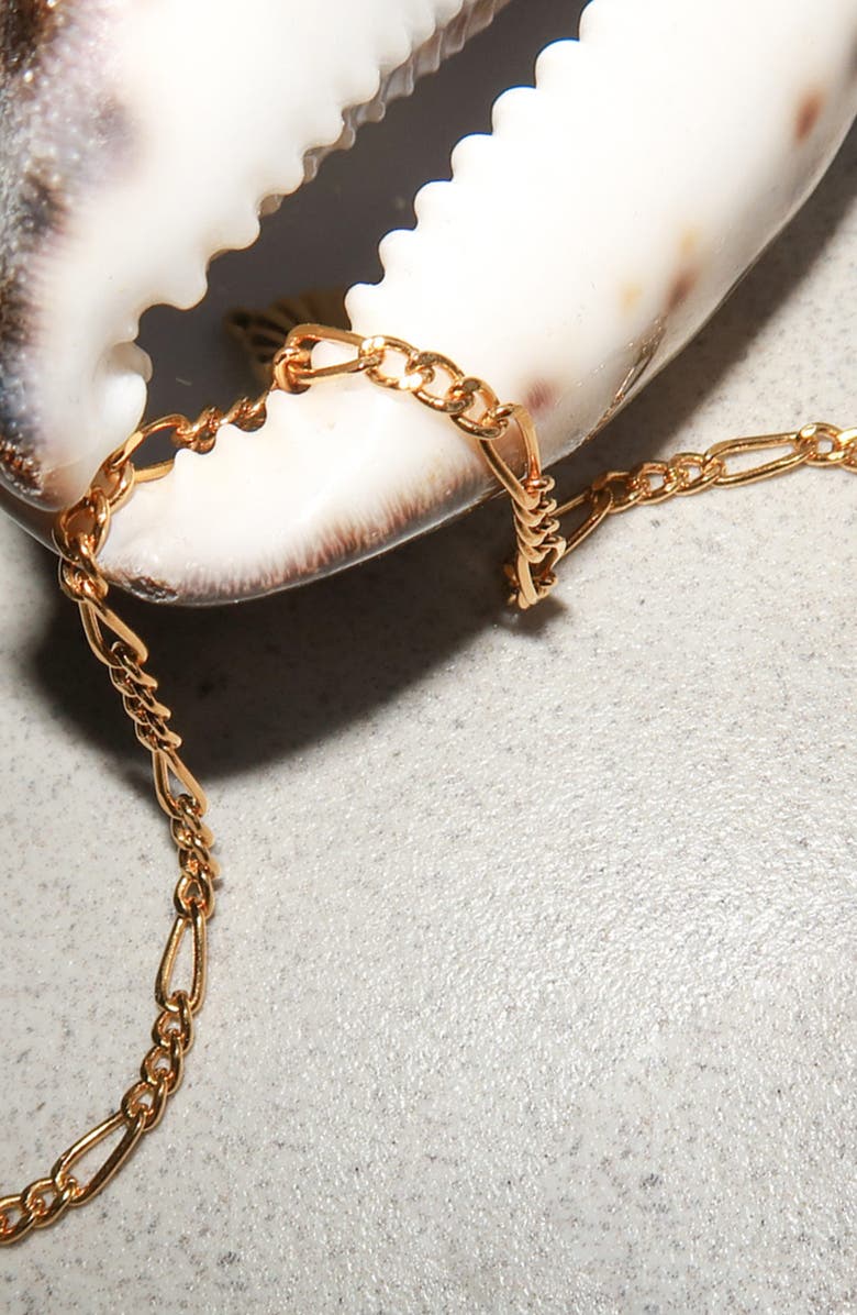 YOJ Slim Figaro Bracelet in Gold, Alternate, color, Gold