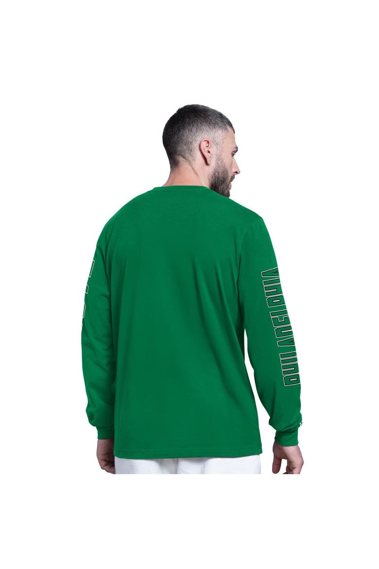 Men's Starter Kelly Green Philadelphia Eagles Clutch Hit II Vintage Logo Long-Sleeve T-Shirt, Alternate, color, Kelly Green