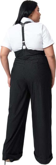 ＜H＞HIGH WAIST SUSPENDERS PANTS 　SizeＳ High-Waisted-Suspender-Pants-