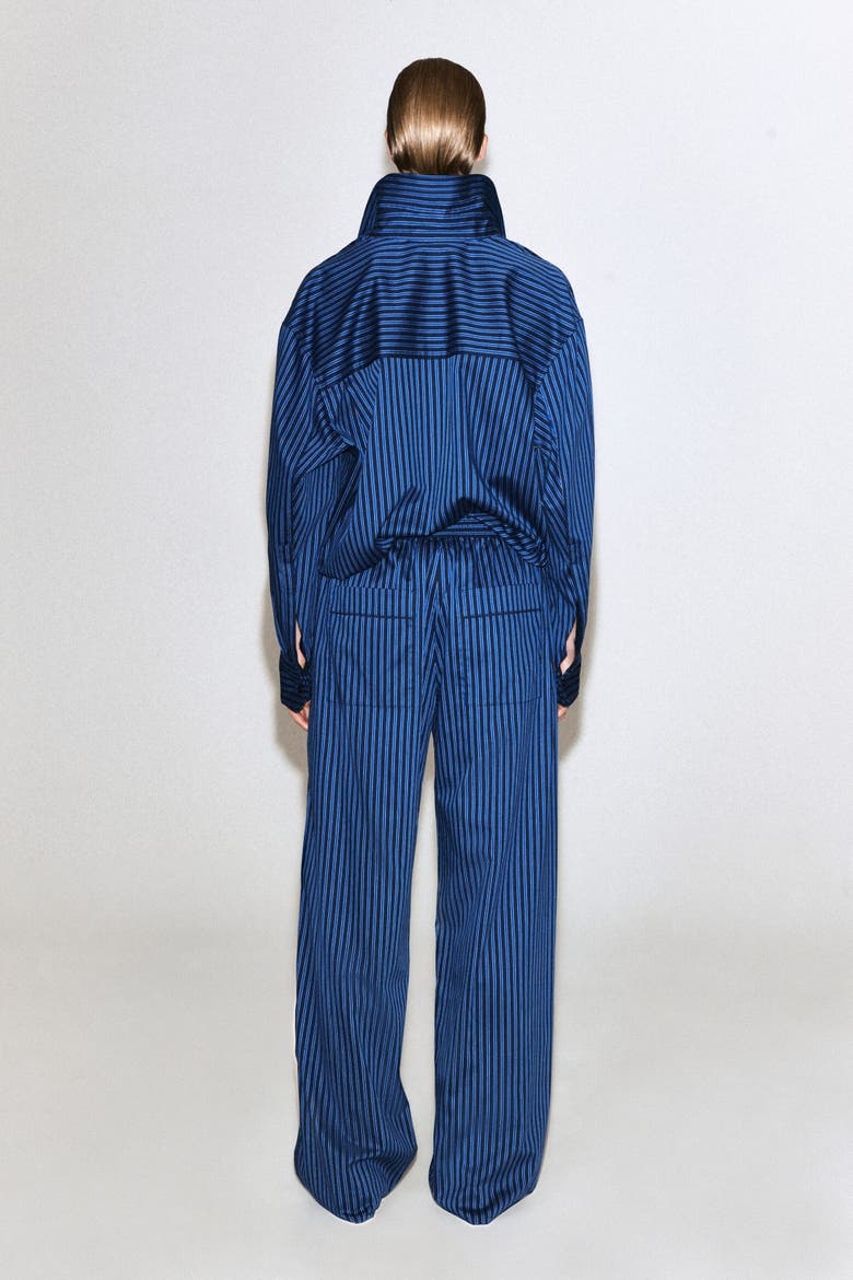 Piped Striped Drawstring Pants, Alternate, color, BLUE / STRIPED