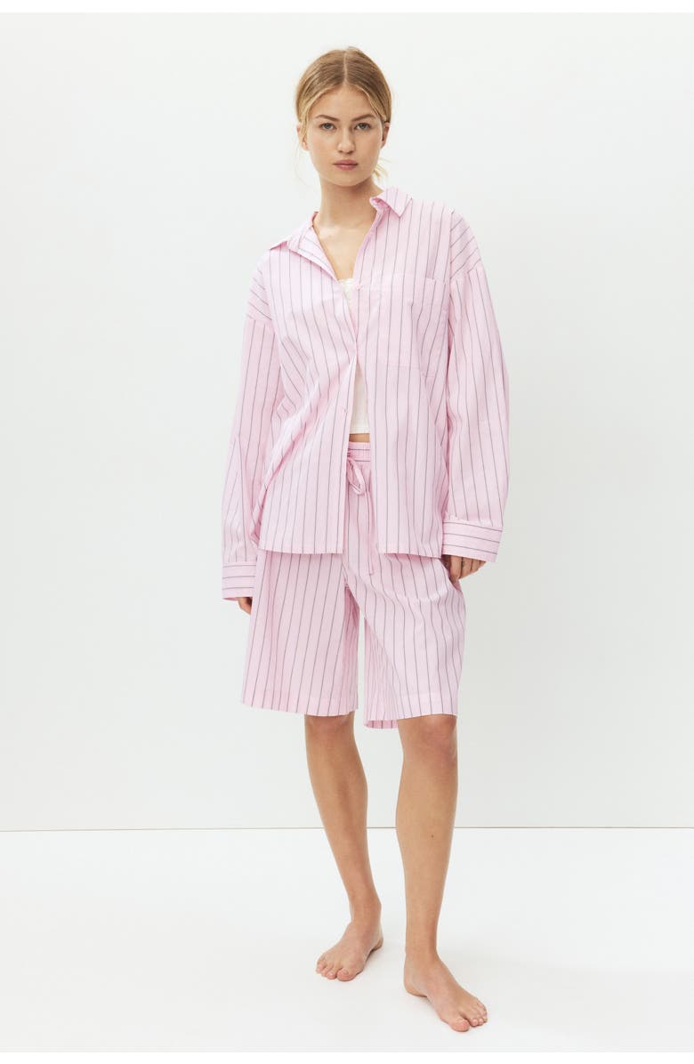 H&M Cotton Pyjamas, Alternate, color, Light Pink/Striped