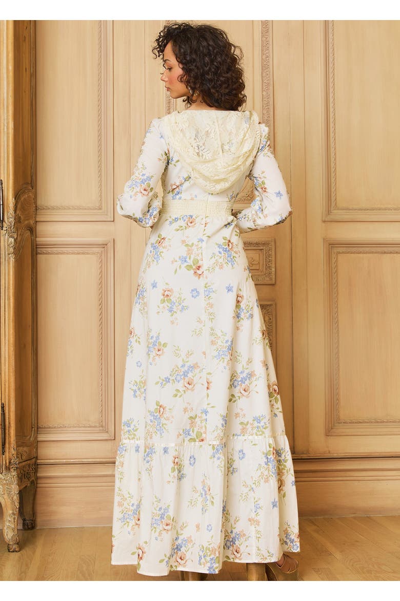 Carol Hooded Maxi Dress, ModCloth x Gunne Sax, Alternate, color, Whispering Petals