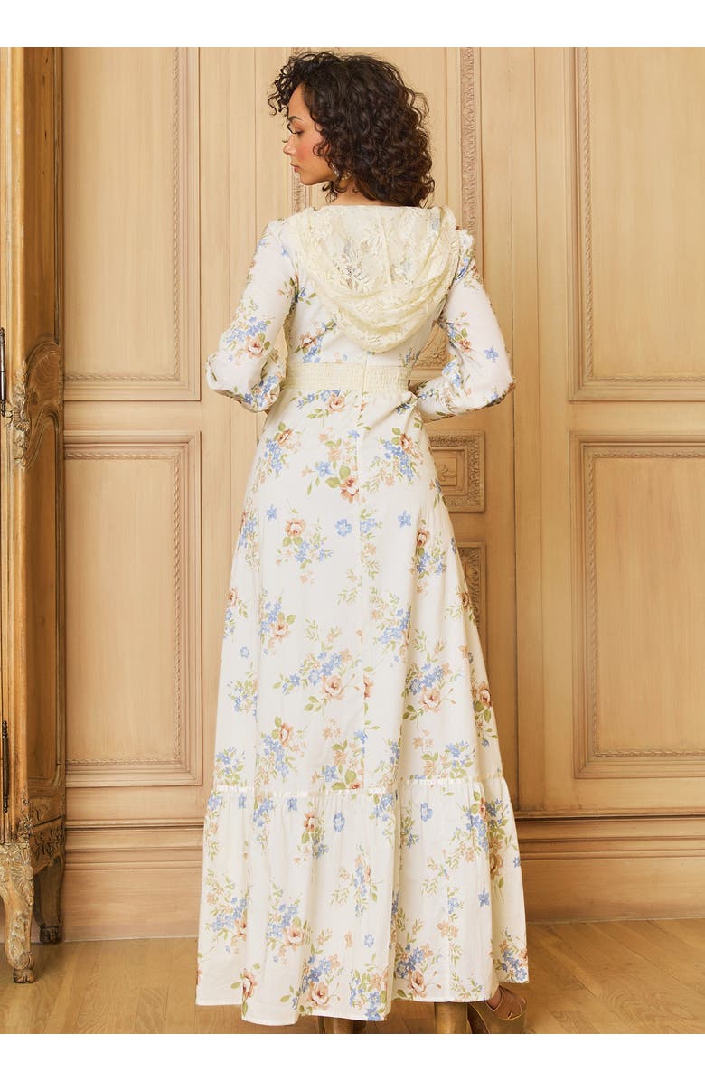 ModCloth Carol Hooded Maxi Dress, ModCloth x Gunne Sax, Alternate, color, Whispering Petals