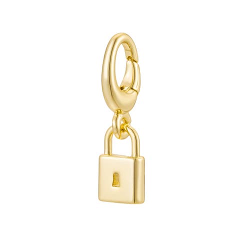 Untamed Petals Lock Charm In Burgundy