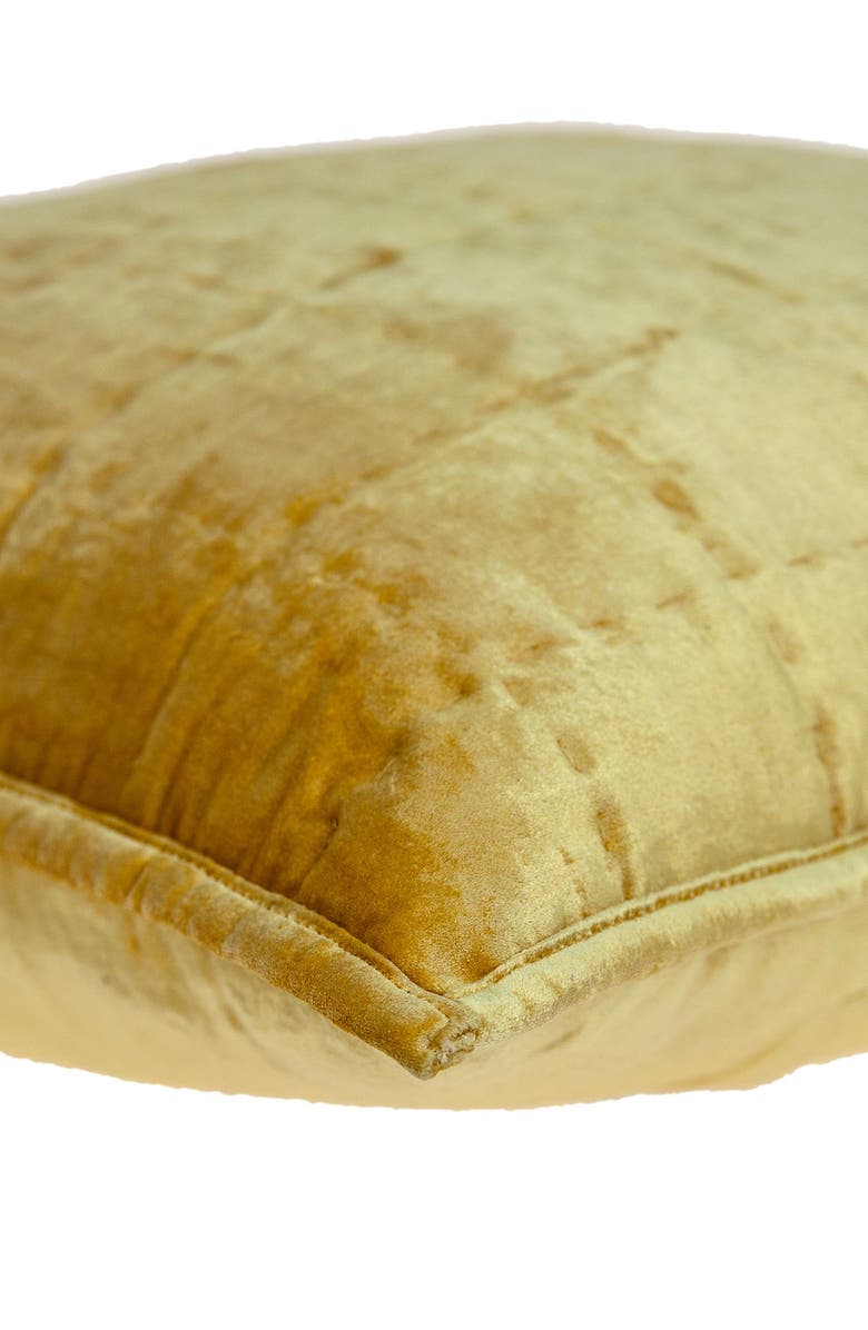 PARKLAND COLLECTION Copan Transitional Solid Quilted Pillow - 20" x 20" - Yellow, Main, color, Yellow