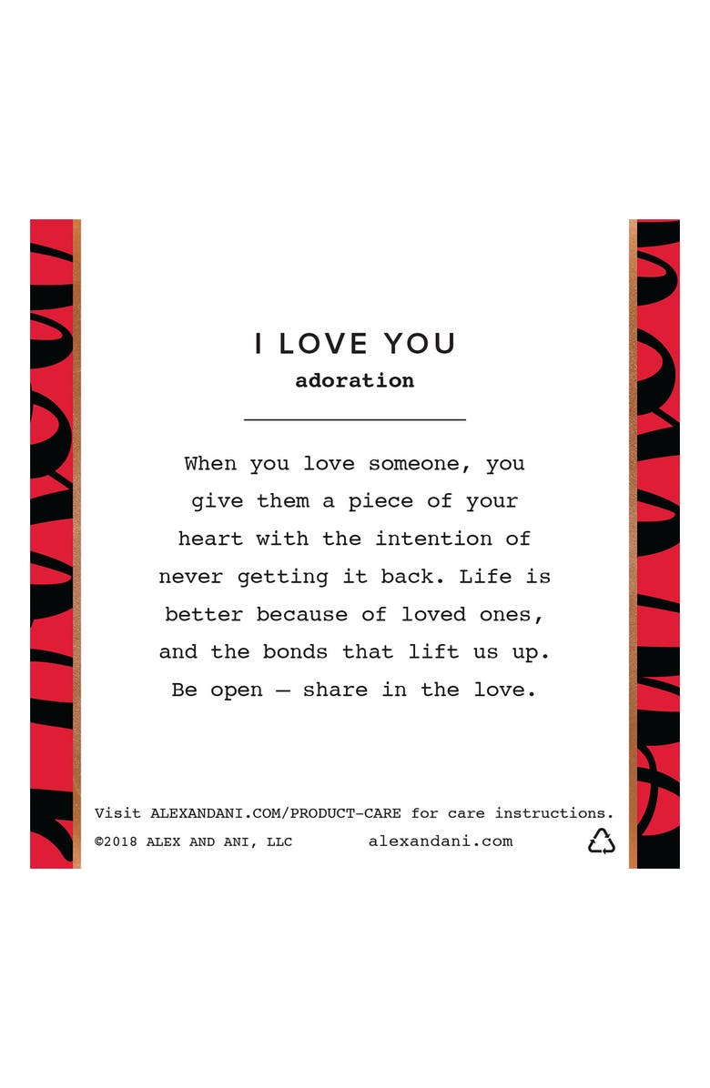 Alex and Ani I Love You Bangle, Alternate, color, 