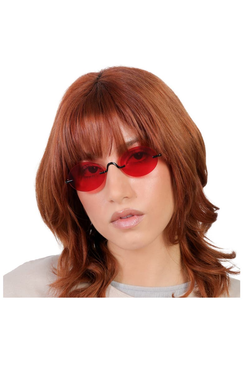 Havana Sunglasses, Alternate, color, Matte Black / Red
