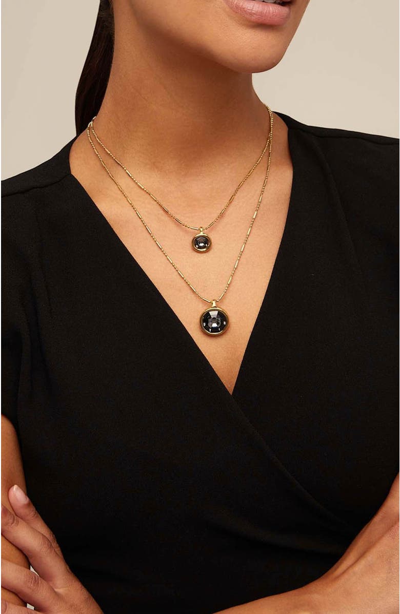 UNODE50 Double Strand Pendant Necklace, Alternate, color, Gold