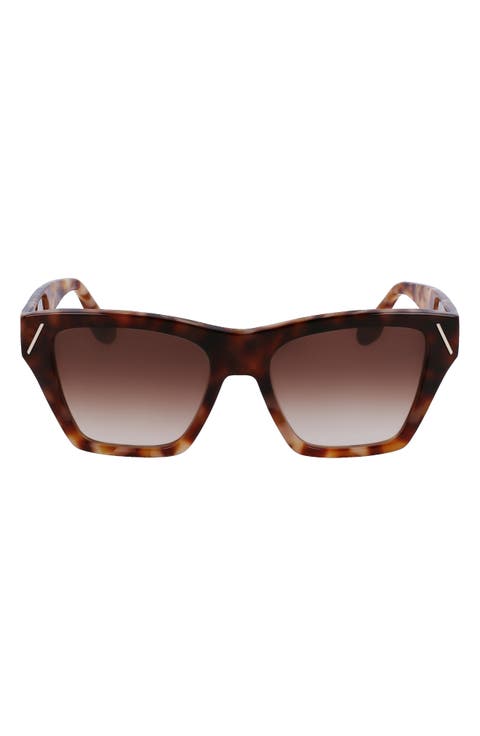 サングラス Victoria Beckham Classic Victoria North Star Sunglasses Victoria Beckham V-Star Geometric Oval Metal Sunglasses