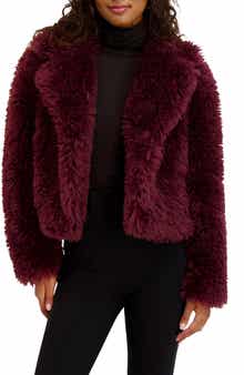 Kensie Faux Fur Crop Jacket