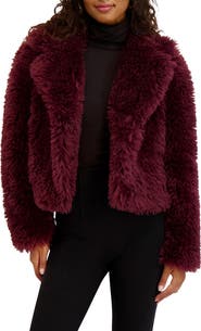 Kensie Faux Fur Crop Jacket