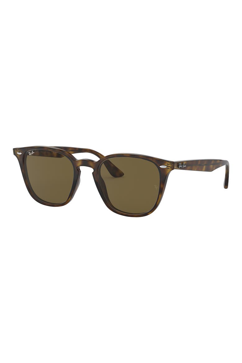 52mm Square Sunglasses, Alternate, color, LIGHT HAVANA / DARK BROWN