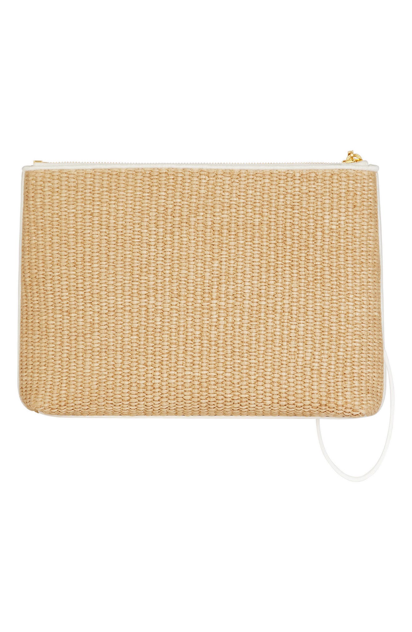 Givenchy Large Woven Raffia Pouch, Alternate, color, 