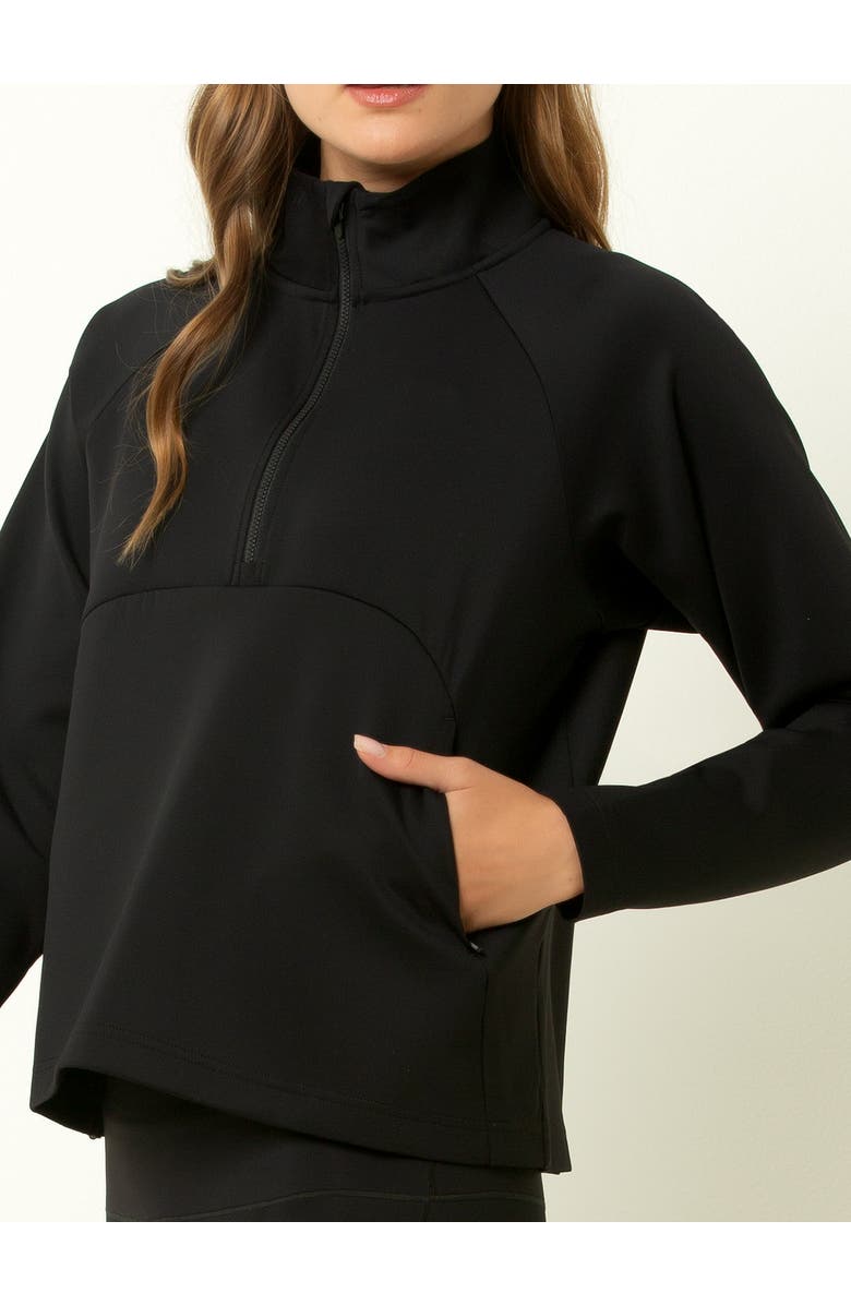 Single Stitch Performance 1/4 Zip Pullover, Alternate, color, Black