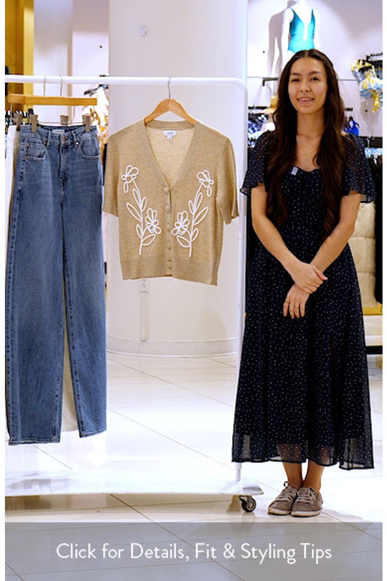 Embroidered Floral Short Sleeve Cardigan video