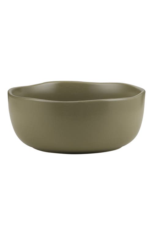 Stone Lain Tom Stoneware 4-piece Bowl Set In Green