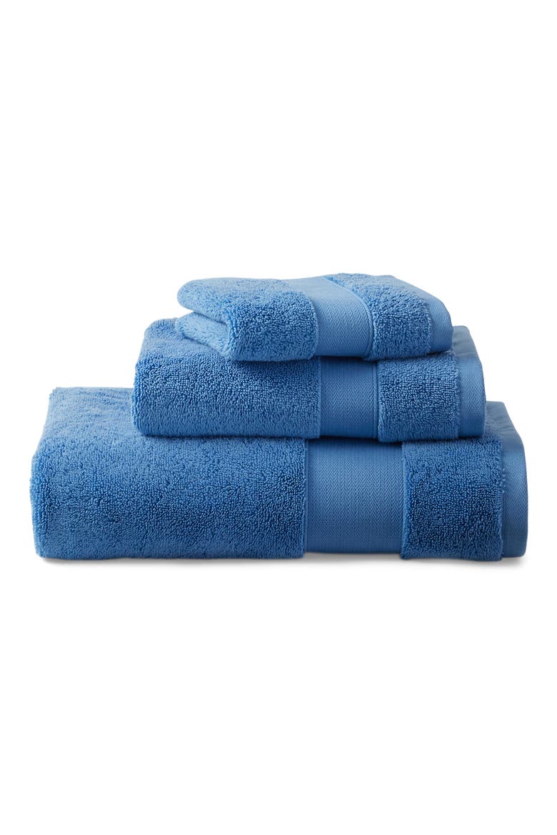 Watson Cotton Terry Cloth Washcloth, Main, color, TRUE LAKE BLUE
