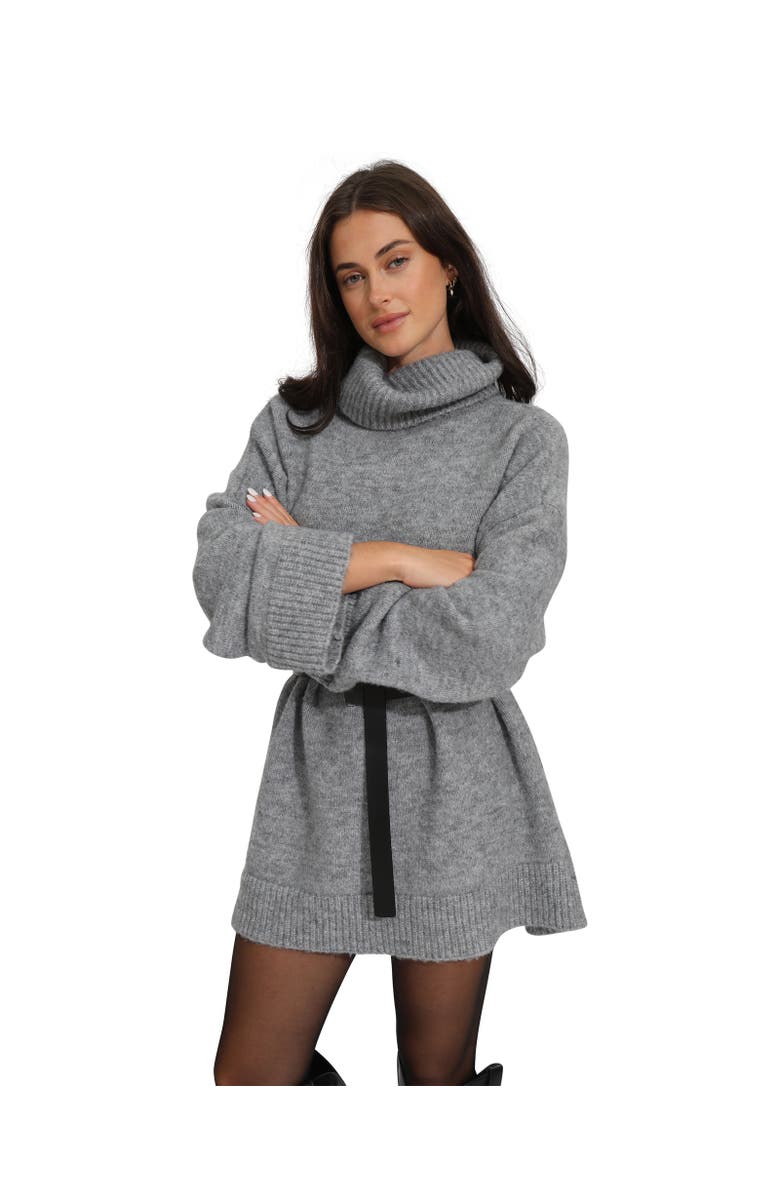 Belle & Bloom Cuddle Me Oversized Tunic Sweater, Main, color, Grey