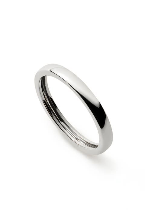 Solid White Gold - Slim Eclipse Ring