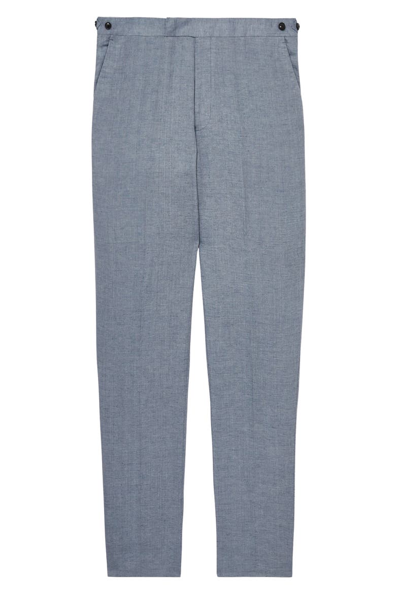 Warner Linen Dress Pants, Alternate, color, AIRFORCE BLUE