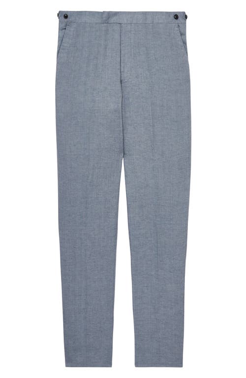 Reiss Airforce Blue Warner Linen Slim-fit Suit Trousers In Airforce Blue