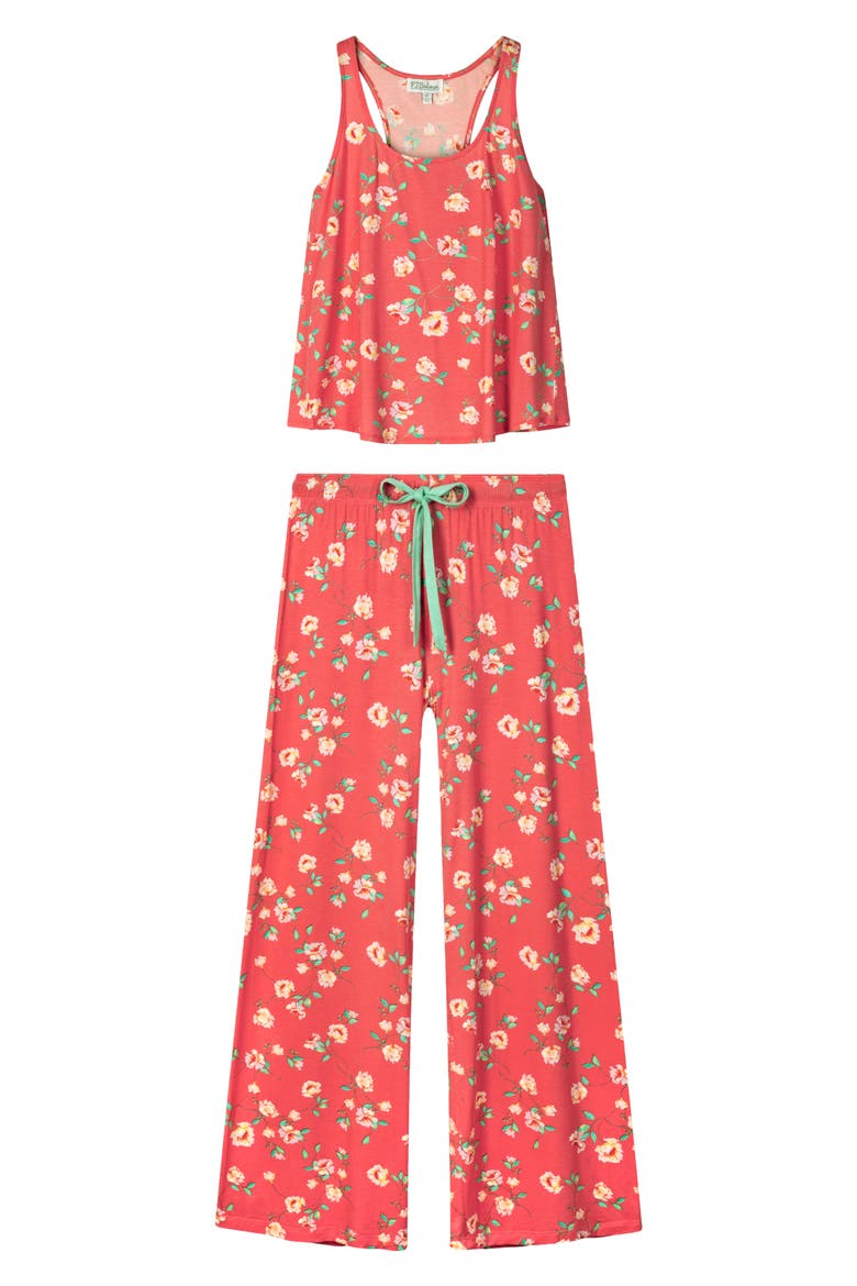 Siesta Dreams Jersey Pajamas, Alternate, color, DARK CORAL