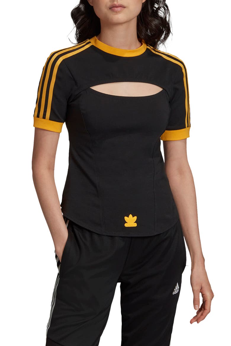 3-Stripe Shirt, Main, color, BLACK