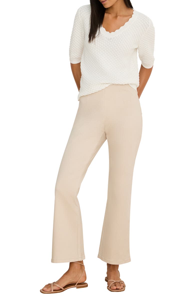 NIC+ZOE Scallop Textured Sweater, Alternate, color, Paper White