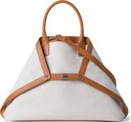 Akris Medium Ai Canvas Convertible Tote