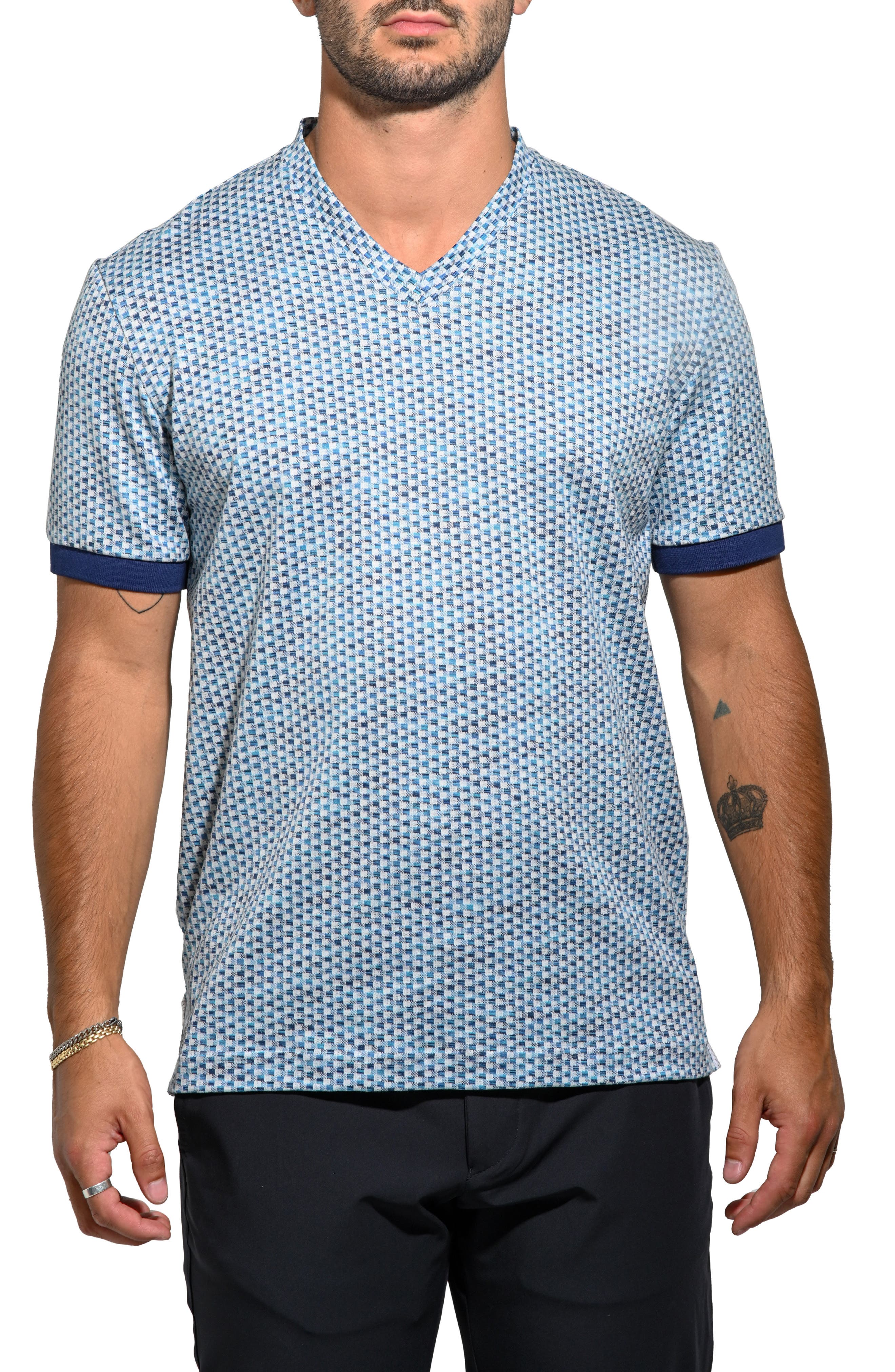 Maceoo Vivaldi V-Neck Cotton T-Shirt