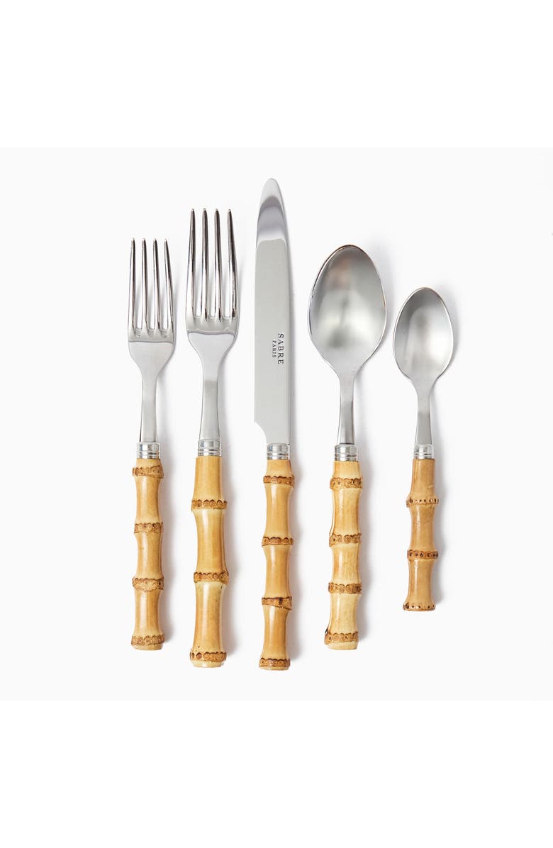 Mrs. Alice Wooden Cutlery Set (5 Piece) - US, Main, color, Neutral