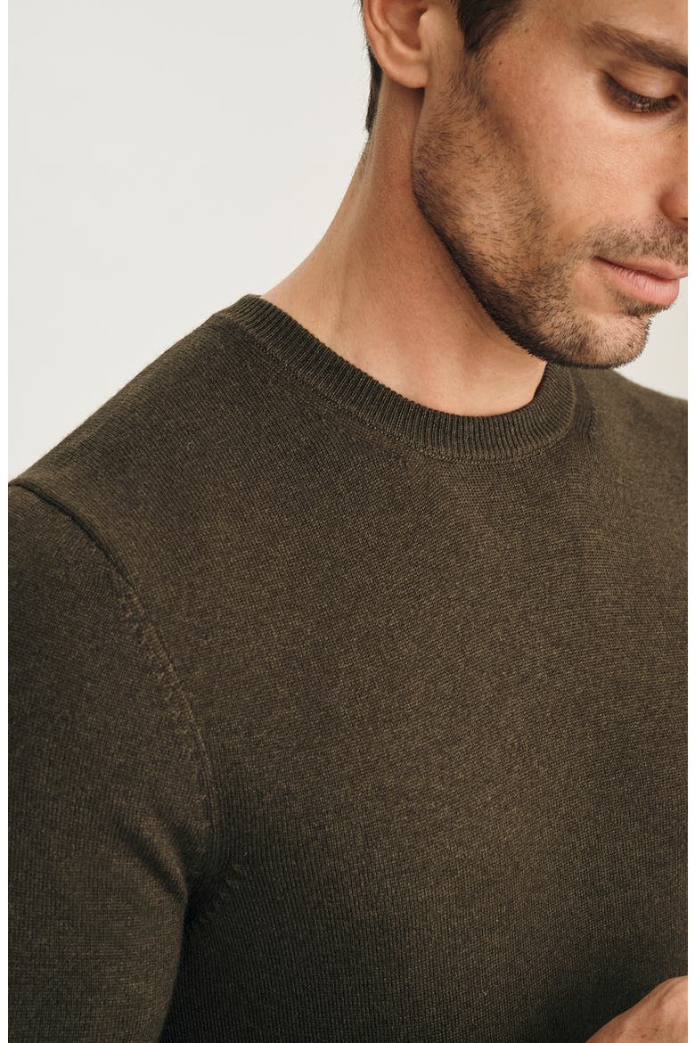 Cashmere & Silk Blend Crewneck Sweater, Alternate, color, KHAKI