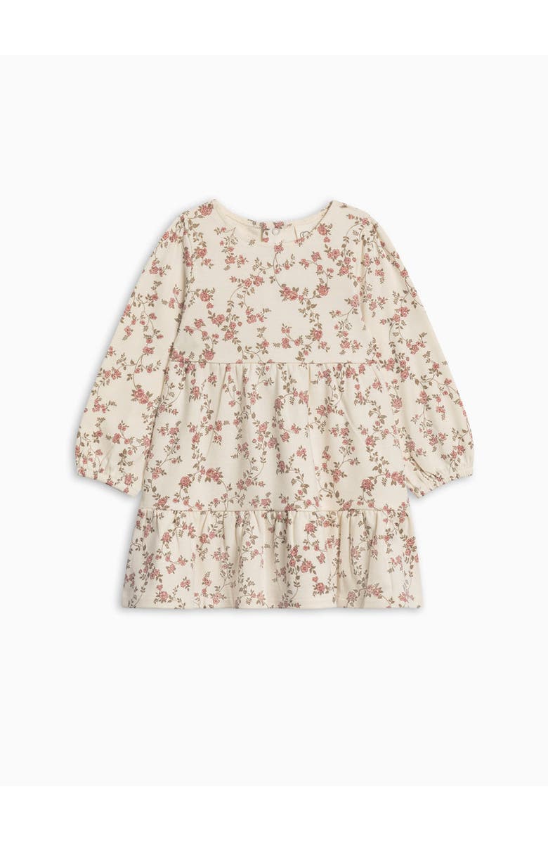Colored Organics Organic Cotton Sofia Long Sleeve Tiered Dress, Main, color, Ophelia Floral / Mauve