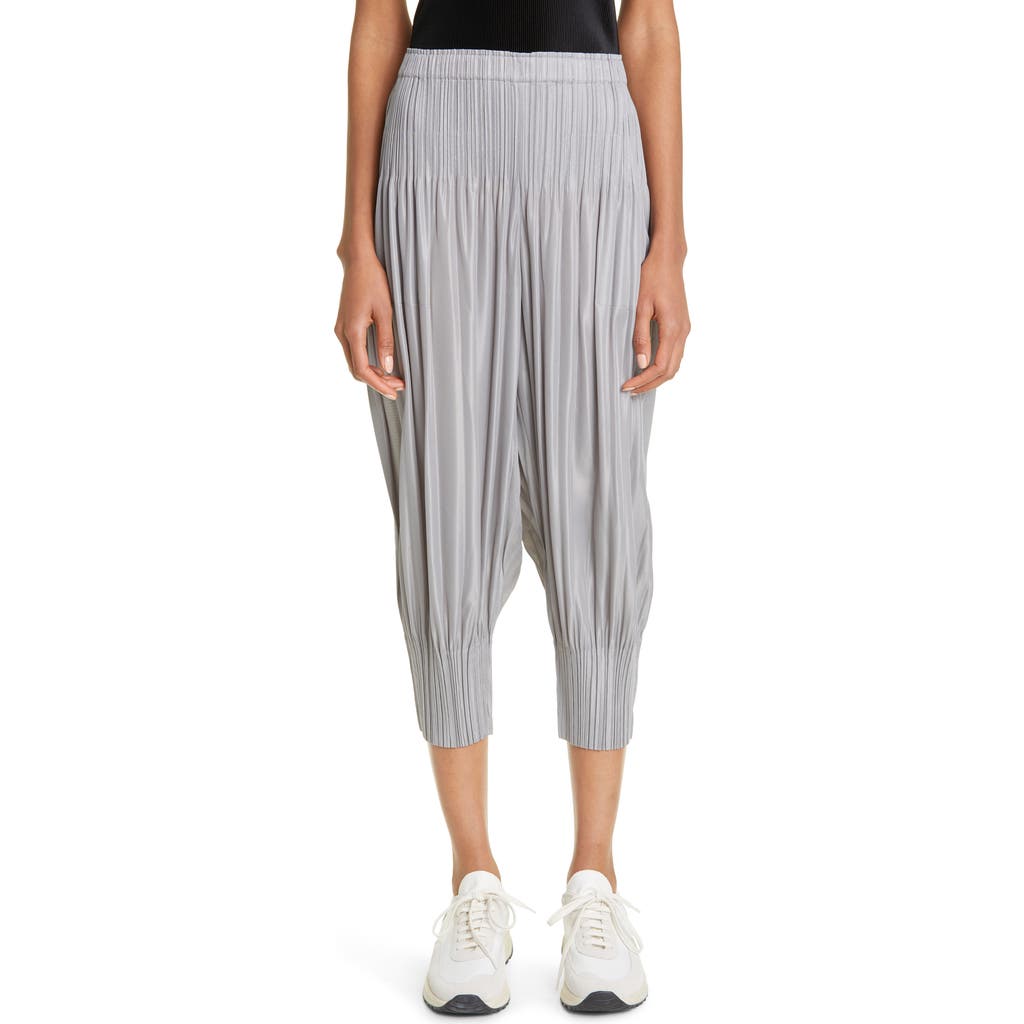 Pleats Please Issey Miyake Fluffy Basics Pants in Cool Grey  product