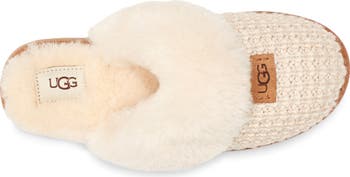 Cozy Knit Genuine Shearling Slipper