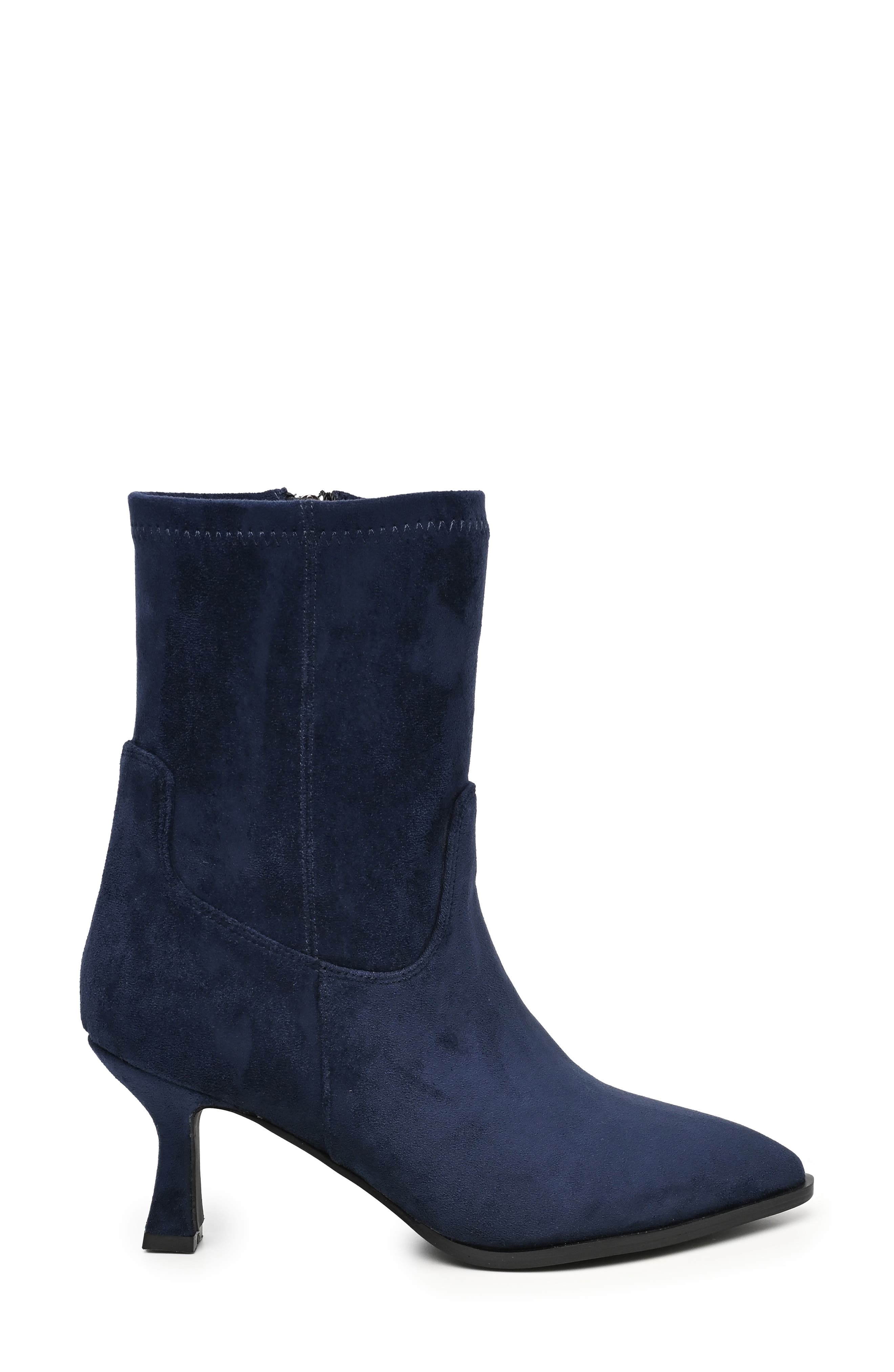 Dixon Pointed Toe Bootie, Alternate, color, NAVY MICRO