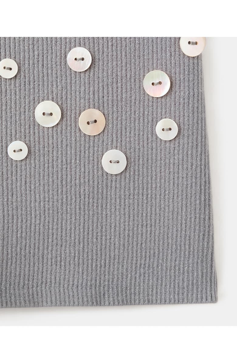 MANGO Decorative Button Knit Shorts, Alternate, color,