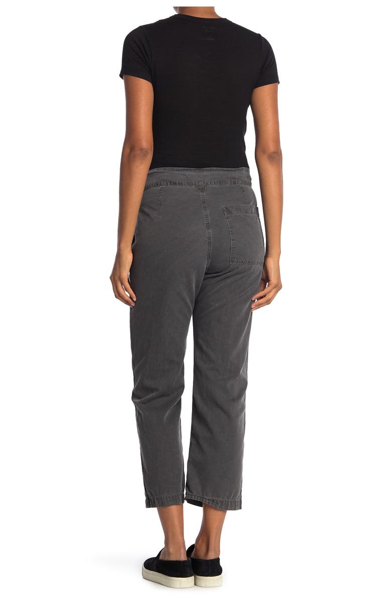 NSF Clothing Keiko Tie Waist Crop Pleated Pants, Alternate, color, 