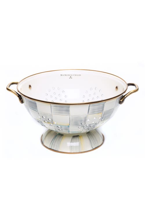 Mackenzie-childs Sterling Check Large Colander
