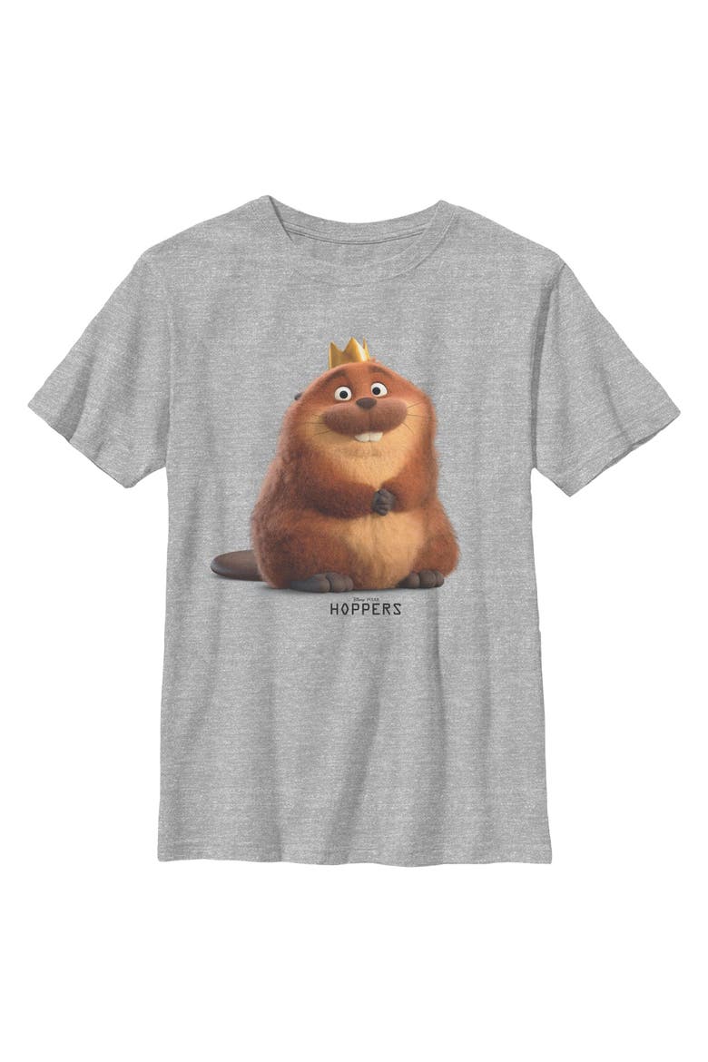 Boy's Hoppers Happy King George Pose  Graphic T-Shirt, Main, color, Sport Grey